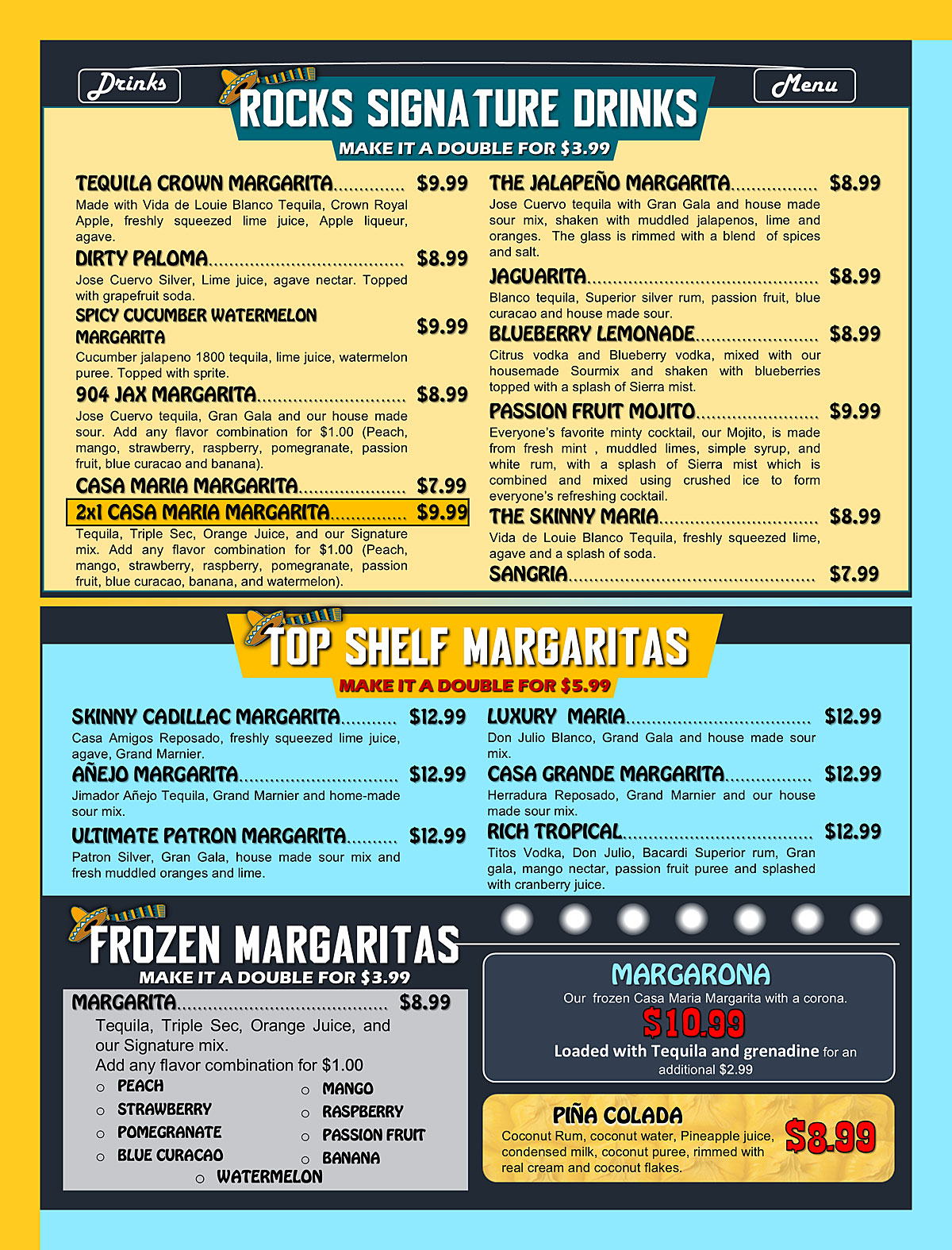 Casa Maria Tequila Bar & Grill Specials