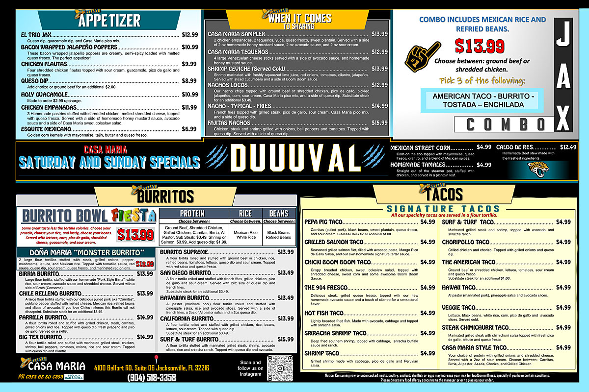 Casa Maria Tequila Bar & Grill